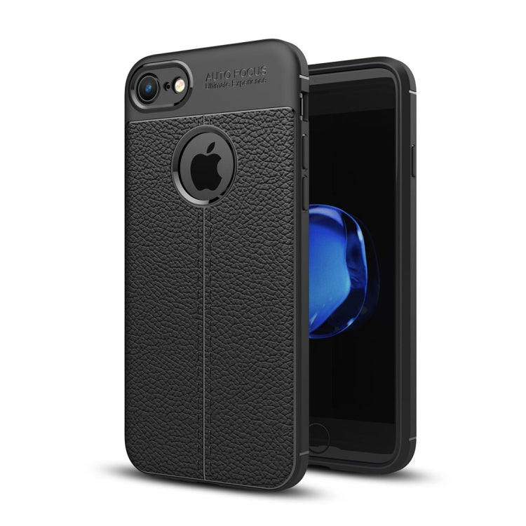 For iPhone 8 & 7 Litchi Texture TPU Protective Back Cover Case, For 8 & 7
