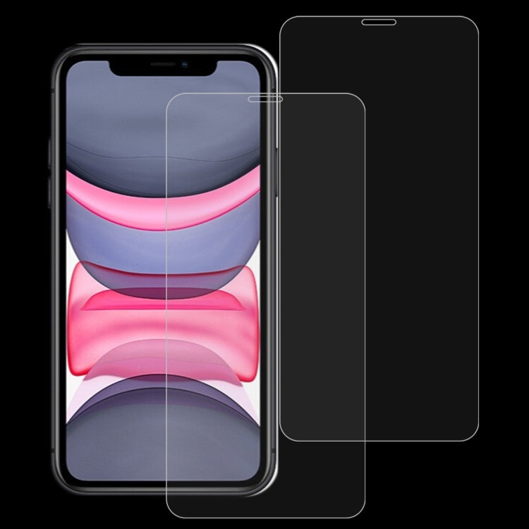 For iPhone 11 / XR 2pcs 0.26mm 9H 2.5D Tempered Glass Film, For iPhone 11 / XR(2 PCS)