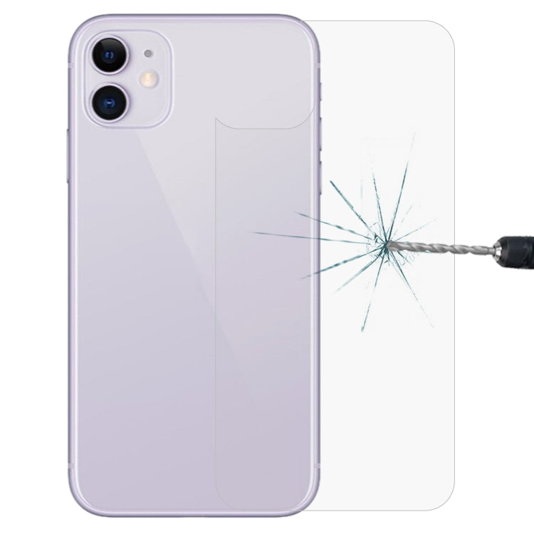 For iPhone 11 9H 2.5D Half - Screen Transparent Mobile Phone Tempered Glass Film Back Film, For iPhone 11 (1 PC)