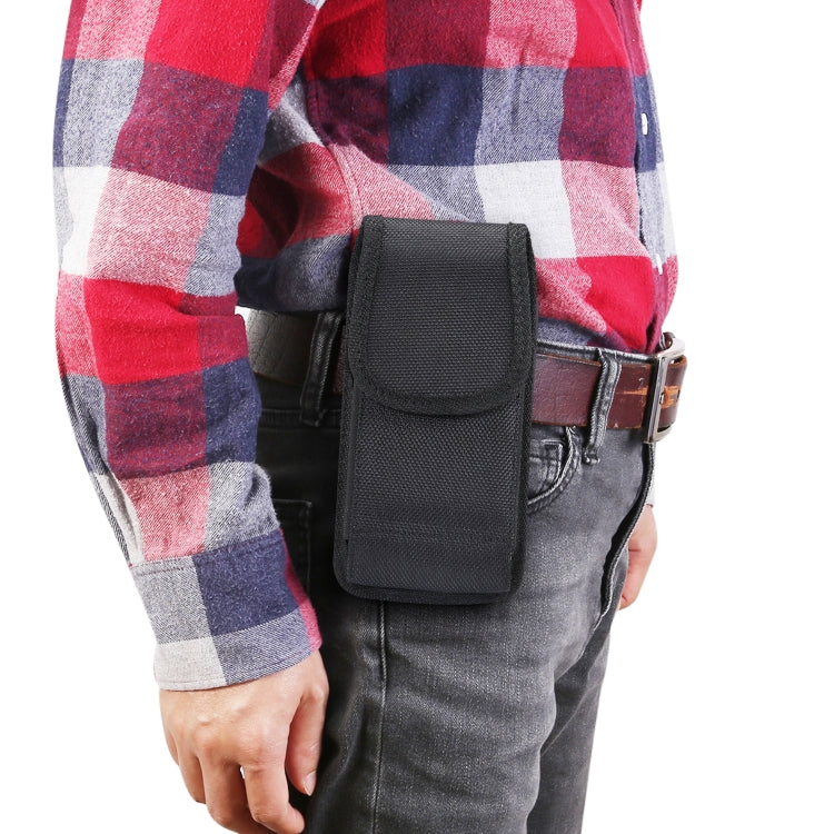5.2 inch Universal Vertical Nylon Fabric Waist Bag  for Galaxy S10e, Huawei P30 & Honor 8