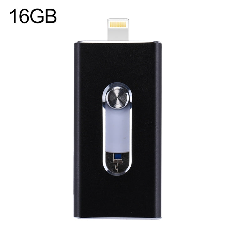 RQW-02  3 in 1 USB 2.0 & 8 Pin & Micro USB 16GB Flash Drive, RQW-02 Blue, RQW-02 Red, RQW-02 Silver, RQW-02 Black, RQW-02 Gold