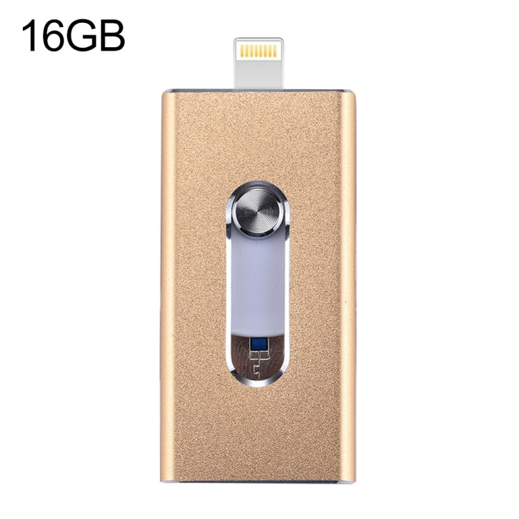 RQW-02  3 in 1 USB 2.0 & 8 Pin & Micro USB 16GB Flash Drive, RQW-02 Blue, RQW-02 Red, RQW-02 Silver, RQW-02 Black, RQW-02 Gold