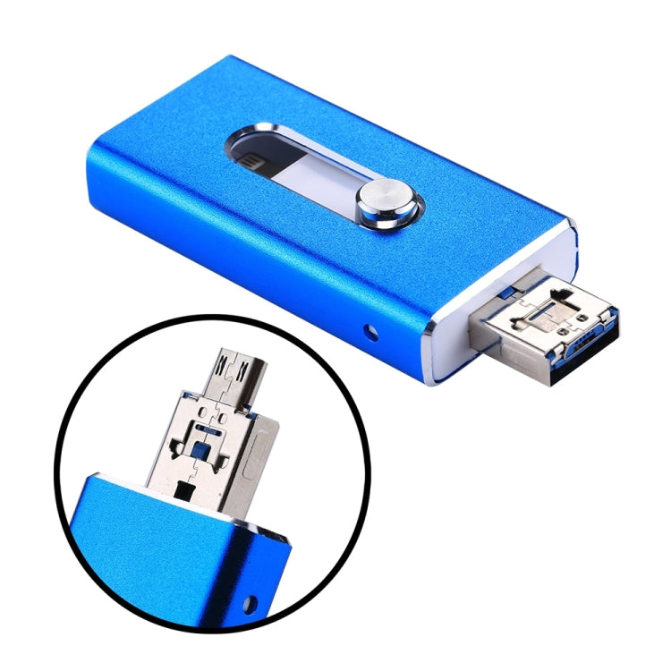 RQW-02  3 in 1 USB 2.0 & 8 Pin & Micro USB 16GB Flash Drive, RQW-02 Blue, RQW-02 Red, RQW-02 Silver, RQW-02 Black, RQW-02 Gold