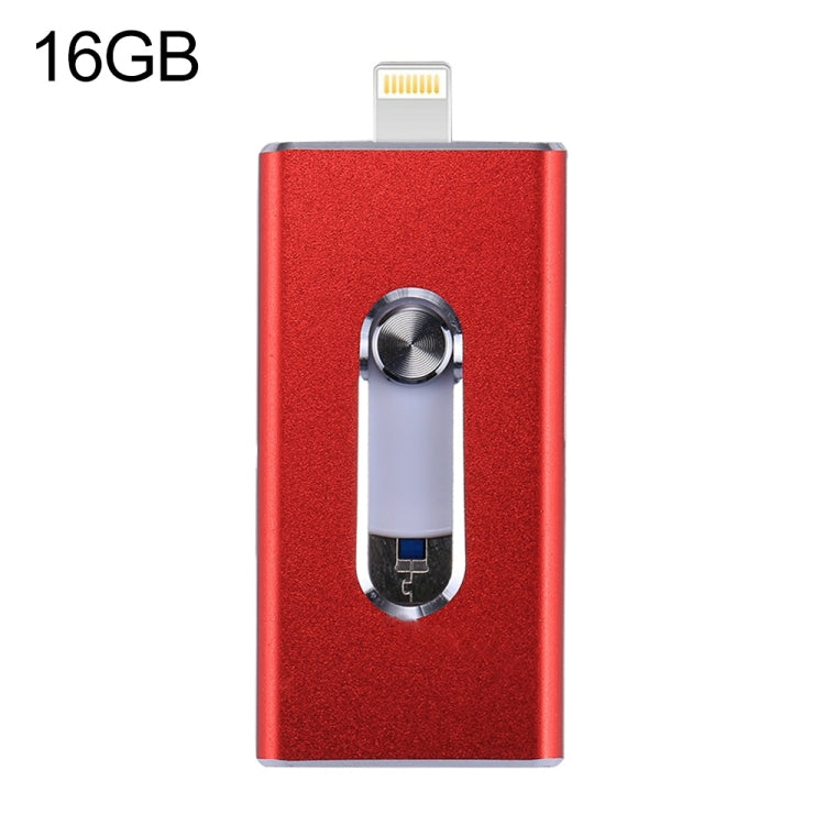 RQW-02  3 in 1 USB 2.0 & 8 Pin & Micro USB 16GB Flash Drive, RQW-02 Blue, RQW-02 Red, RQW-02 Silver, RQW-02 Black, RQW-02 Gold