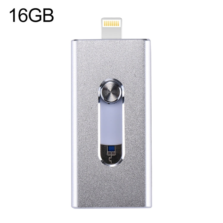 RQW-02  3 in 1 USB 2.0 & 8 Pin & Micro USB 16GB Flash Drive, RQW-02 Blue, RQW-02 Red, RQW-02 Silver, RQW-02 Black, RQW-02 Gold