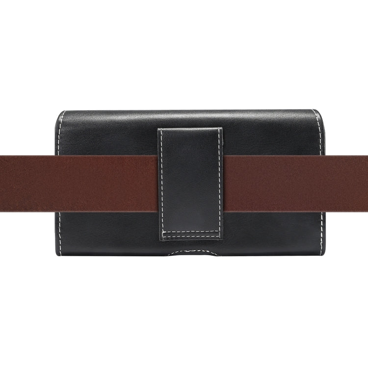 Men Lambskin Texture Multi-functional Universal Mobile Phone Waist Pack Leather Case for 6.0 Inch or Below Smartphones, For 6.0 Inch