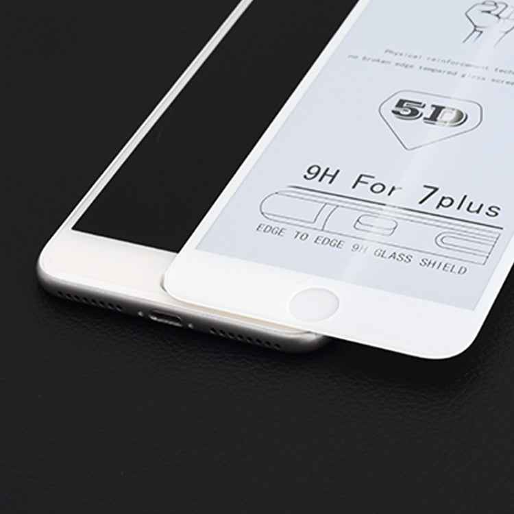 9H 5D Full Glue Full Screen Tempered Glass Film for iPhone 7 Plus / 8 Plus, For iPhone 7 Plus / 8 Plus (1 PC)