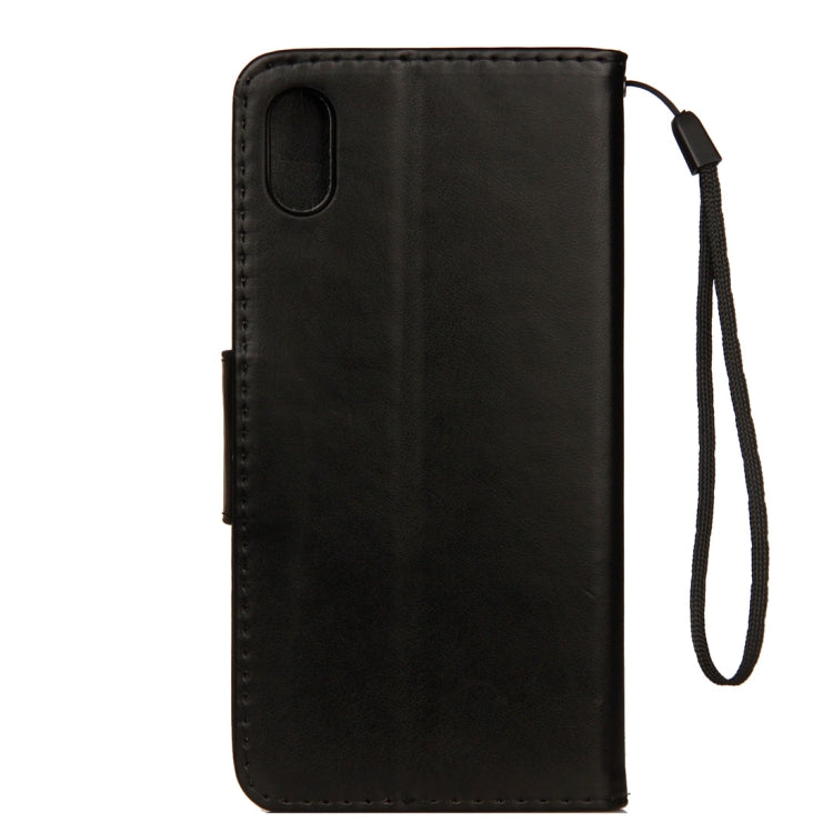 For iPhone XR Embossed Butterfly Pattern Horizontal Flip Leather Case with Card Slot & Holder & Wallet & Lanyard, For XR