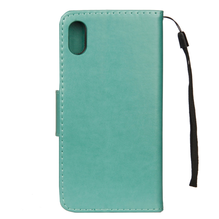 For iPhone XR Embossed Butterfly Pattern Horizontal Flip Leather Case with Card Slot & Holder & Wallet & Lanyard, For XR