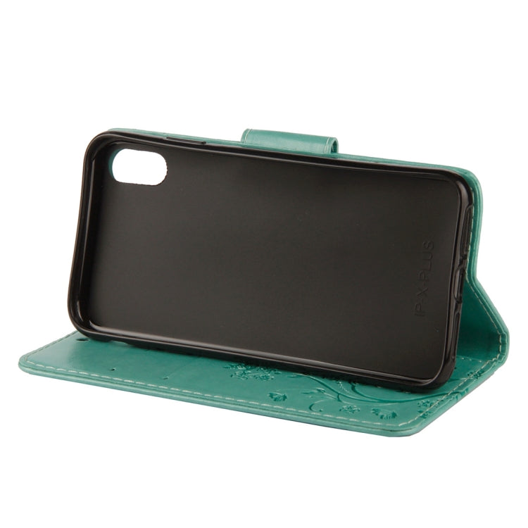 For iPhone XR Embossed Butterfly Pattern Horizontal Flip Leather Case with Card Slot & Holder & Wallet & Lanyard, For XR