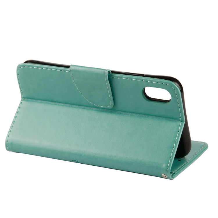 For iPhone XR Embossed Butterfly Pattern Horizontal Flip Leather Case with Card Slot & Holder & Wallet & Lanyard, For XR