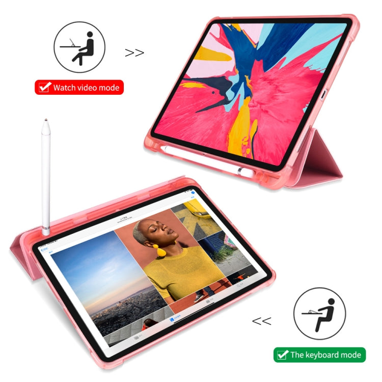 Three-folding Shockproof TPU Protective Case for iPad Pro 11 inch (2018) / (2020), with Holder & Pen Slot, iPad Pro 11 inch (2018) / (2020)