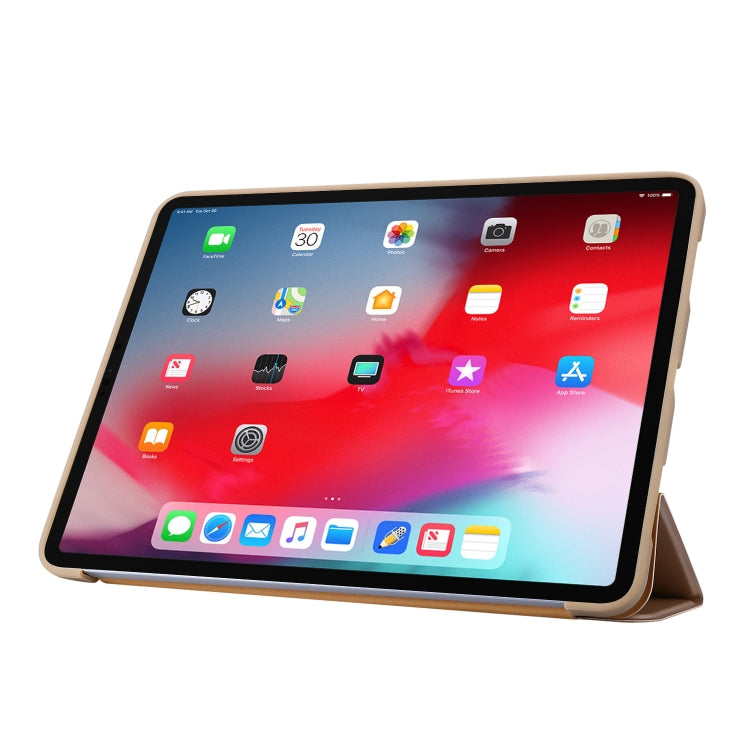 For iPad Pro 11 (2020) PC + PU Leather Tablet Case with Three-folding Holder, For iPad Pro 11 (2020)