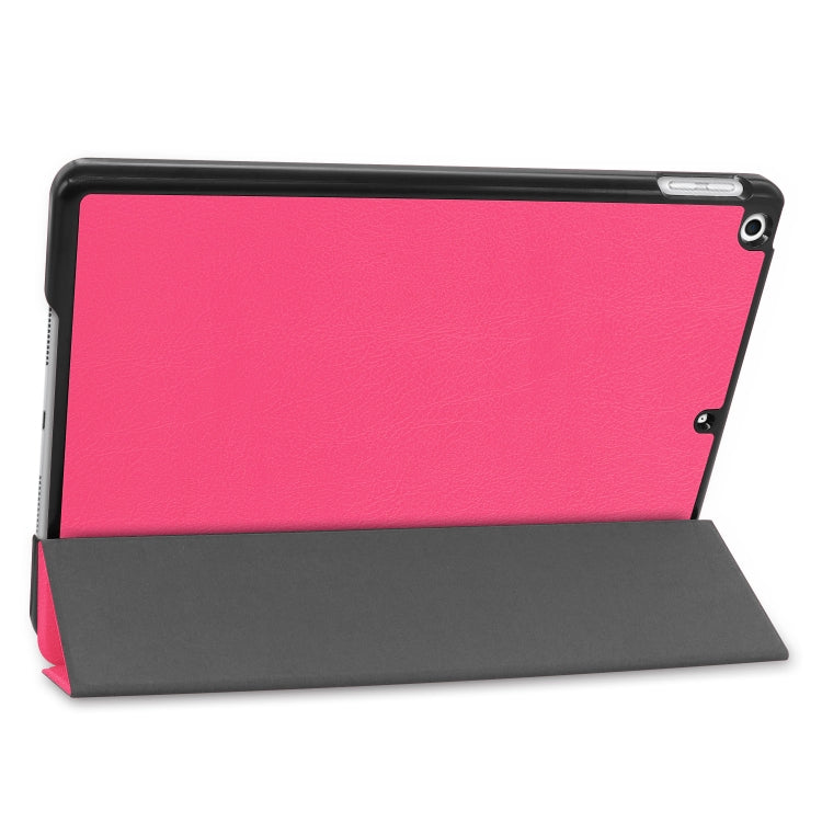For iPad 10.2 Custer Texture Horizontal Flip Smart PU Leather Case with Sleep / Wake-up Function & Three-folding Holder, For iPad 10.2