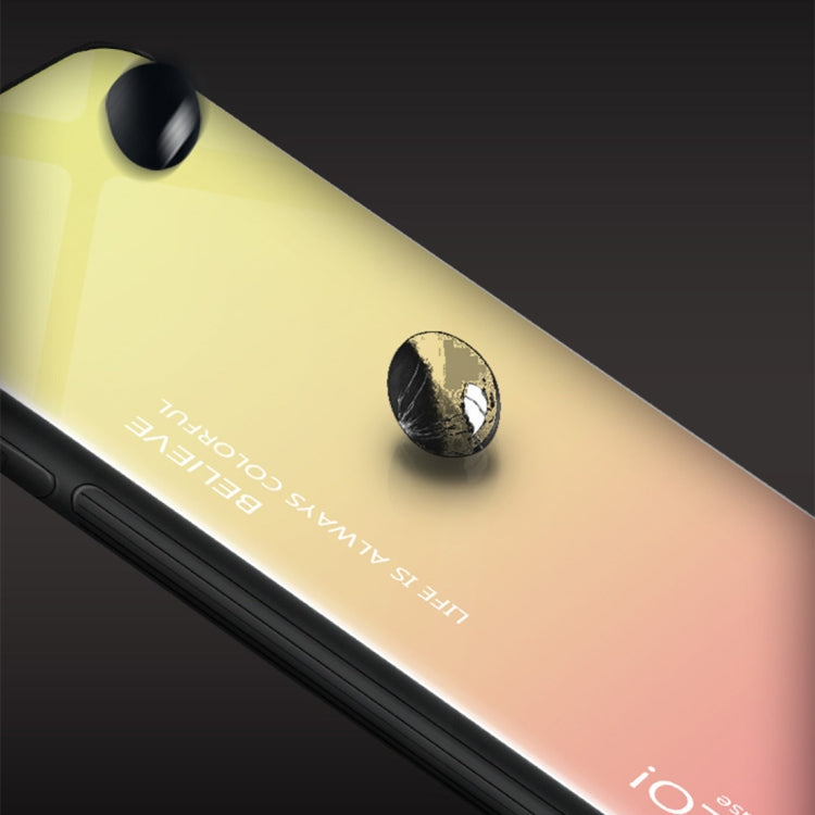 For iPhone X / XS Gradient Color Glass Case, iPhone X / XS