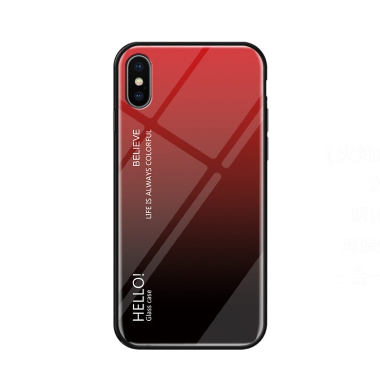 For iPhone X / XS Gradient Color Glass Case, iPhone X / XS