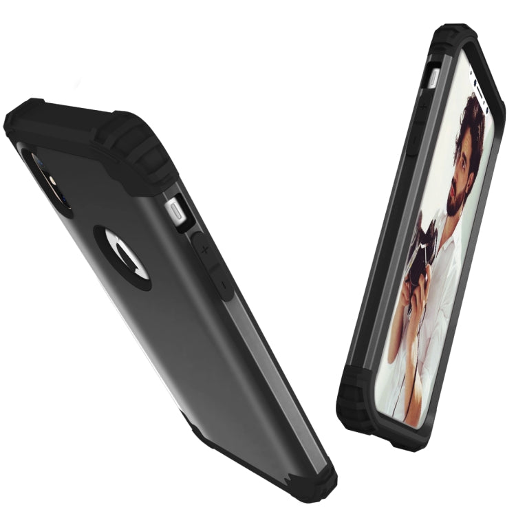 For iPhone X / XS Diamond Series Electroplating PC +  Silicone Protective Case, For iPhone X, For X