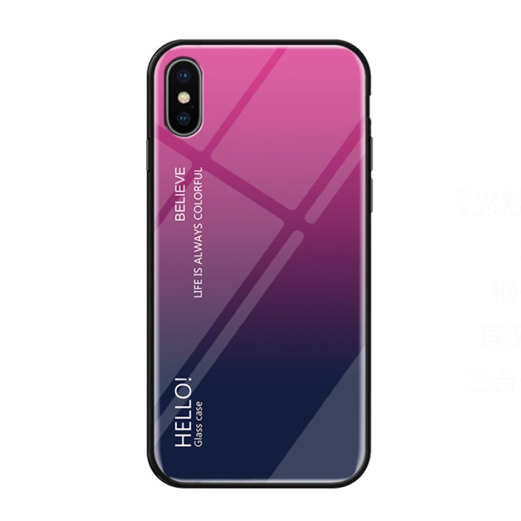 For iPhone XS Max Gradient Color Glass Case, iPhone XS Max