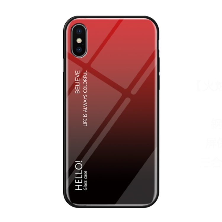 For iPhone XS Max Gradient Color Glass Case, iPhone XS Max