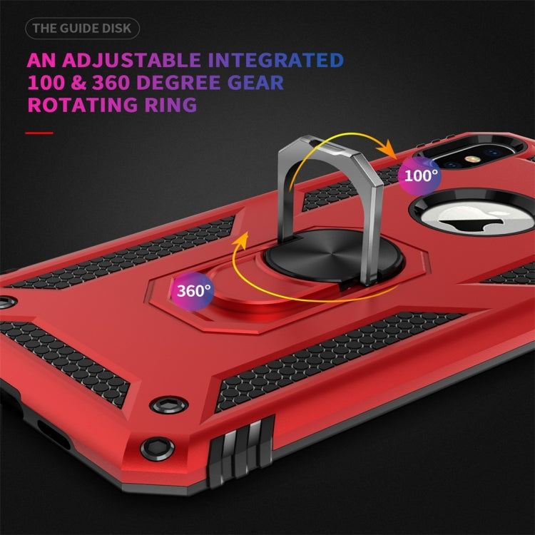 For iPhone XS Max Armor Shockproof TPU + PC Protective Case with 360 Degree Rotation Holder, For iPhone XS Max