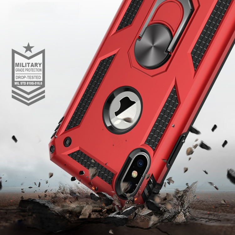 For iPhone XS Max Armor Shockproof TPU + PC Protective Case with 360 Degree Rotation Holder, For iPhone XS Max