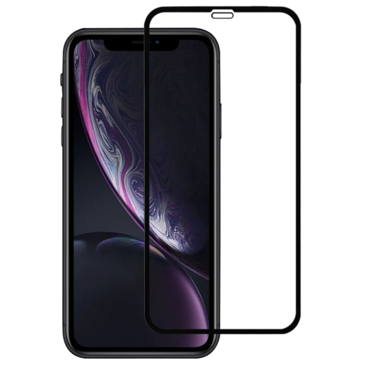 For iPhone 11 / XR 9H 2.5D Ultrathin Silk-screen Carbon Fiber Full Screen Protector Film, For XR