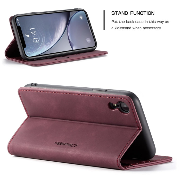 For iPhone XR CaseMe-013 Multifunctional Retro Frosted Horizontal Flip Leather Case with Card Slot & Holder & Wallet, For iPhone XR