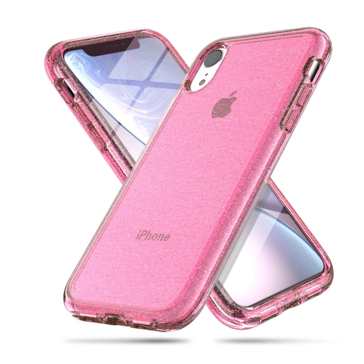 For iPhone XR Shockproof Terminator Style Glitter Powder Protector Case, iPhone XR (Grey), iPhone XR (White), iPhone XR (Pink)