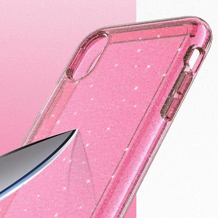 For iPhone XR Shockproof Terminator Style Glitter Powder Protector Case, iPhone XR (Grey), iPhone XR (White), iPhone XR (Pink)