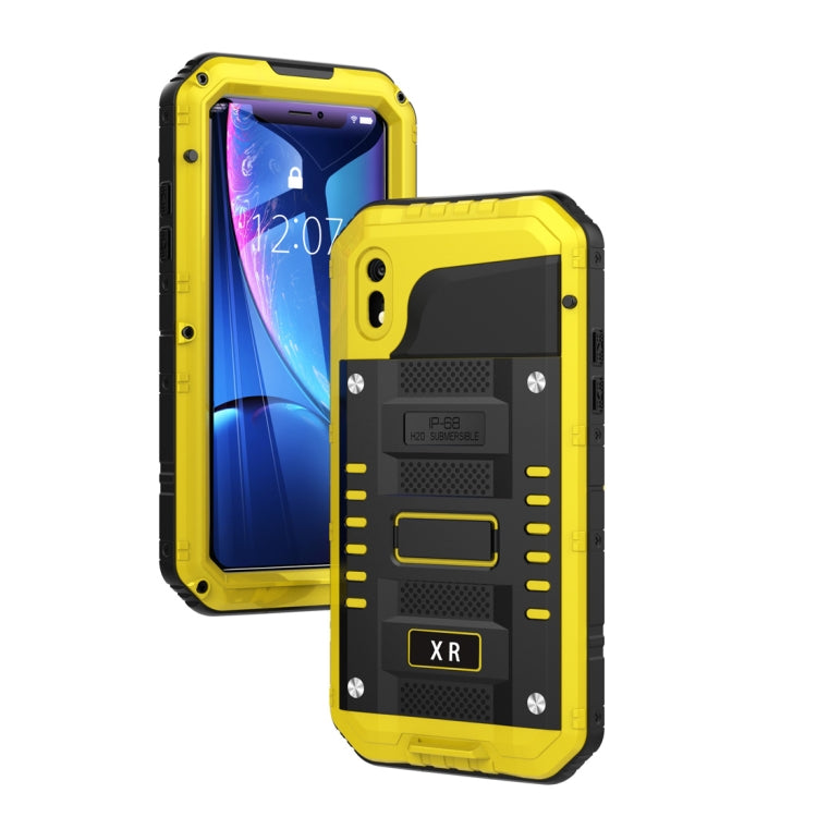 For iPhone XR Waterproof Dustproof Shockproof Zinc Alloy + Silicone Case, iPhone XR