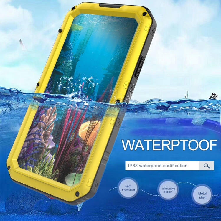 For iPhone XR Waterproof Dustproof Shockproof Zinc Alloy + Silicone Case, iPhone XR