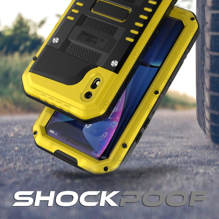 For iPhone XR Waterproof Dustproof Shockproof Zinc Alloy + Silicone Case, iPhone XR