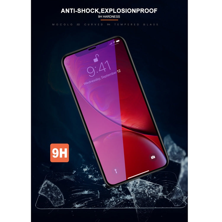 For iPhone 11 / XR mocolo 0.33mm 9H 3D Round Edge Anti Blue-ray Tempered Glass Film, iPhone XR
