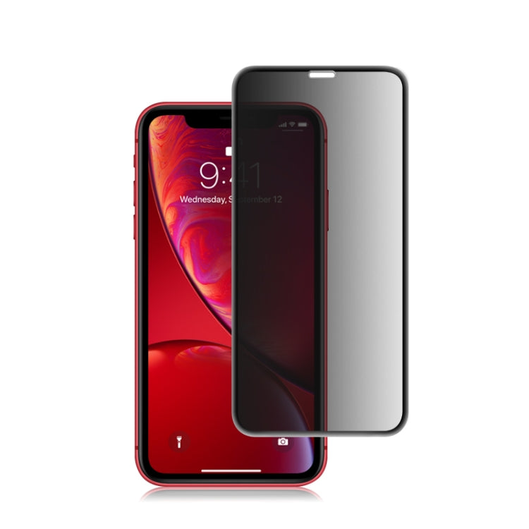 For iPhone 11 / XR mocolo 0.33mm 9H 3D Round Edge Privacy Anti-glare Tempered Glass Film, iPhone XR