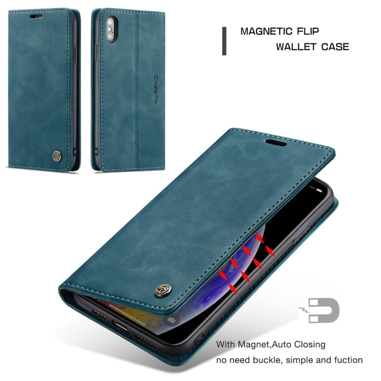 For iPhone X / XS CaseMe-013 Multifunctional Retro Frosted Horizontal Flip Leather Case with Card Slot & Holder & Wallet, For iPhone X / XS
