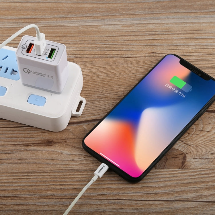 AR-QC-03 2.1A 3 USB Ports Quick Charger Travel Charger, US Plug, AR-QC-03 US, AR-QC-03 US Plug Blue
