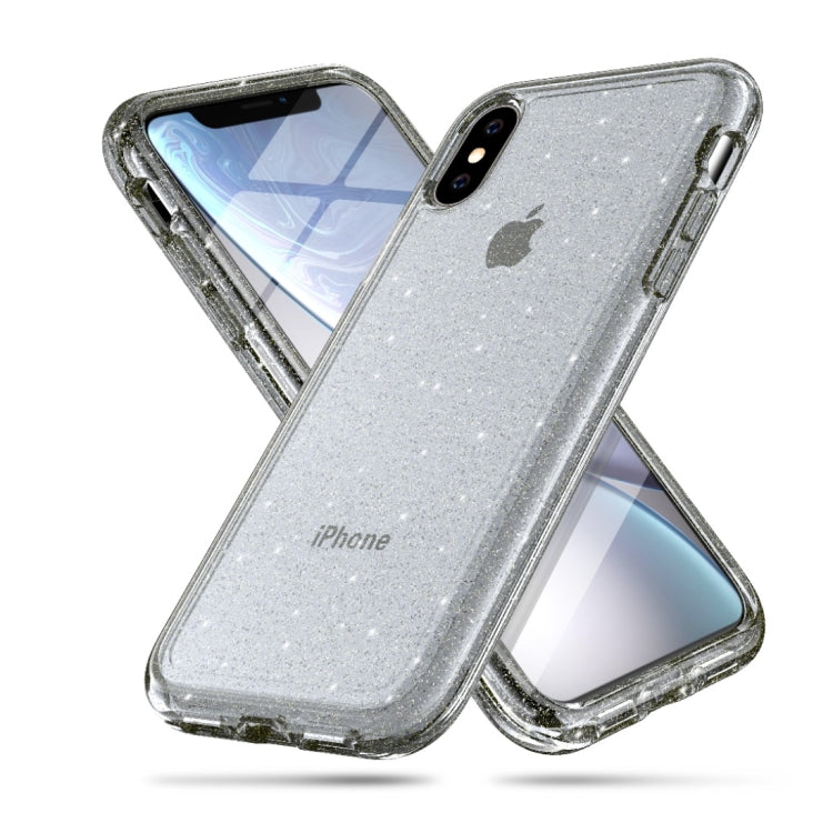 For iPhone X / XS Shockproof Terminator Style Glitter Powder Protector Case, iPhone X / XS (White), iPhone X / XS (Pink), iPhone X / XS (Grey)
