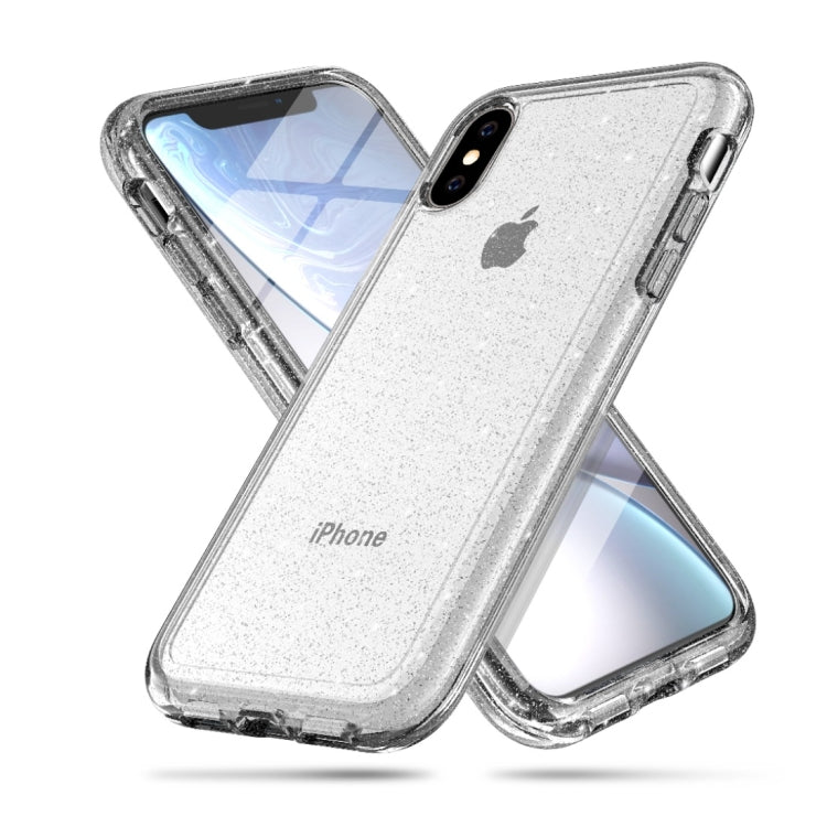 For iPhone X / XS Shockproof Terminator Style Glitter Powder Protector Case, iPhone X / XS (White), iPhone X / XS (Pink), iPhone X / XS (Grey)