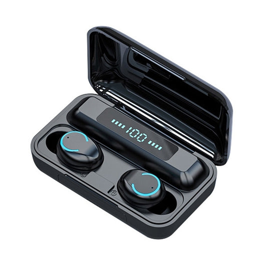 F9-9 TWS CVC8.0 Noise Cancelling Bluetooth Earphone with Charging Box, Support Touch Lighting Effect & Three-screen LED Power Display & Power Bank & Mobile Phone Holder & HD Call & Voice Assistant, F9-9 Black, F9-9 Dark Blue, F9-9 Pink, F9-9 Blue      ...
