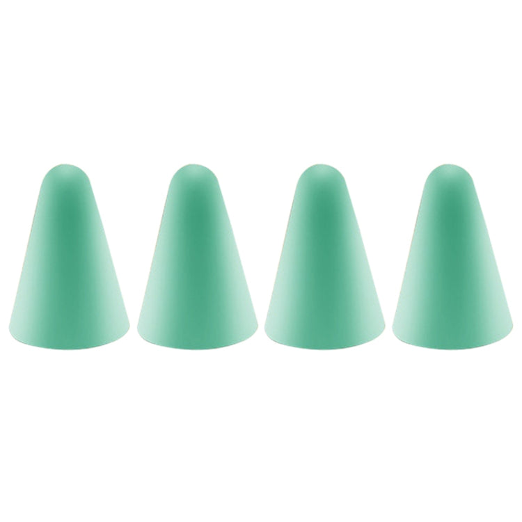 4 PCS Non-slip Mute Wear-resistant Nib Cover for Apple Pencil 1 / 2, Mint Green, Transparent, Dark Blue, White