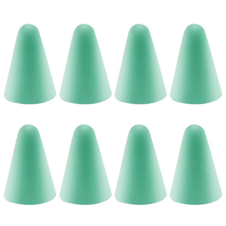 8 PCS Non-slip Mute Wear-resistant Nib Cover for Apple Pencil 1 / 2, Mint Green, Transparent, White, Dark Blue