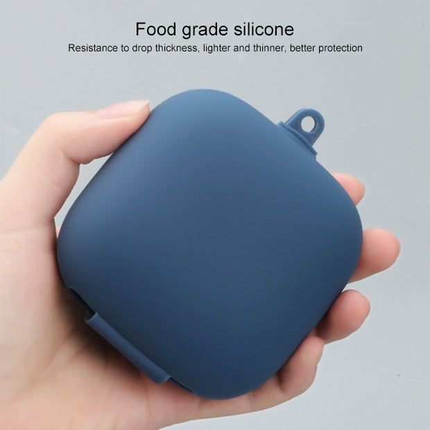 Solid Color Silicone Wireless Bluetooth Earphone Protective Case for Beats Powerbeats Pro, Black, Dark Blue, Gray Blue, Grass Green, Grey, Light Purple, Mint Green, Purple, Red, Wine Red