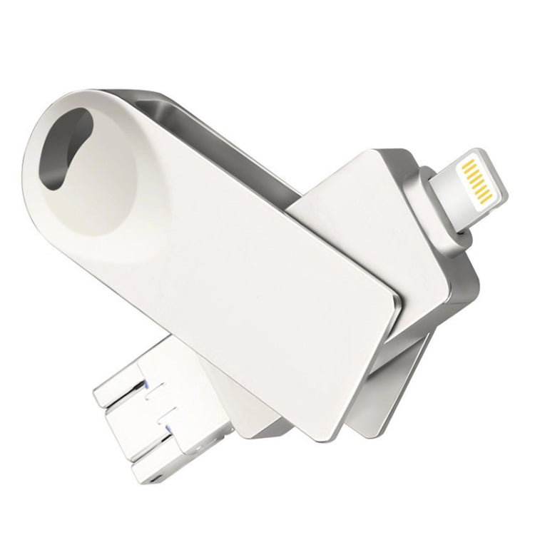 S29 3 in 1 16GB Micro USB + USB + 8 Pin Interface Metal Twister Flash Disk, 16GB