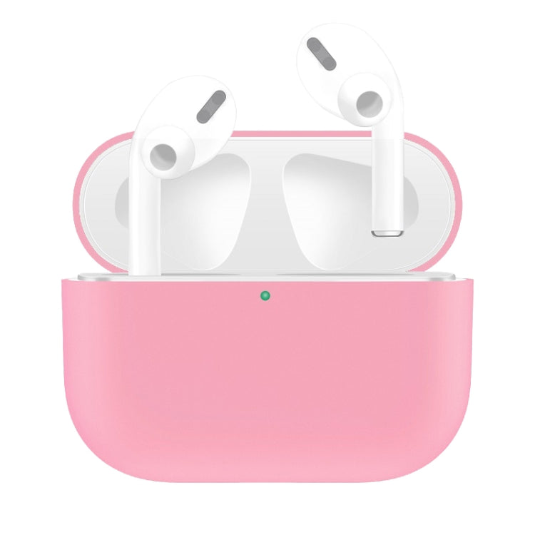 For AirPods Pro Solid Color Silicone Earphone Protective Case, Black, Baby Blue, Coffee, White, Dark Blue, Yellow, Pink, Green, Grey, Light Pink, Watermelon Red, Light Purple, Purple, Red