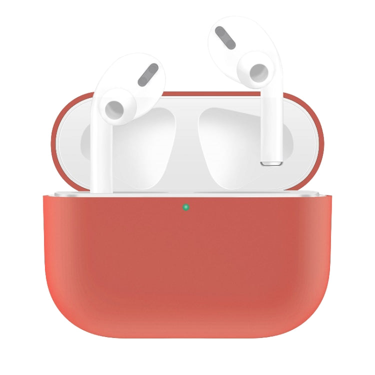 For AirPods Pro Solid Color Silicone Earphone Protective Case, Black, Baby Blue, Coffee, White, Dark Blue, Yellow, Pink, Green, Grey, Light Pink, Watermelon Red, Light Purple, Purple, Red