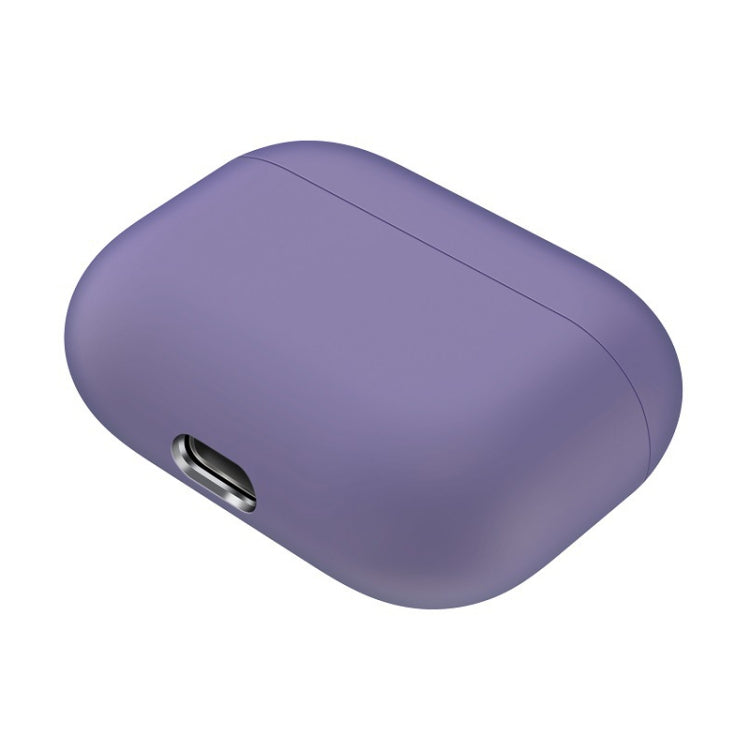 For AirPods Pro Solid Color Silicone Earphone Protective Case, Light Purple, Black, Yellow, Pink, Grey