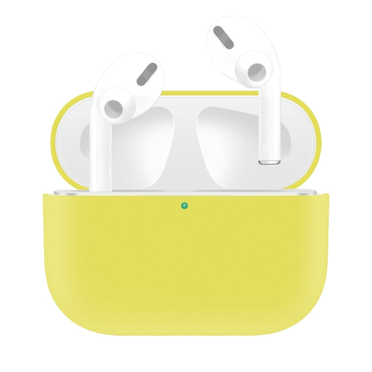 For AirPods Pro Solid Color Silicone Earphone Protective Case, Black, Baby Blue, Coffee, White, Dark Blue, Yellow, Pink, Green, Grey, Light Pink, Watermelon Red, Light Purple, Purple, Red