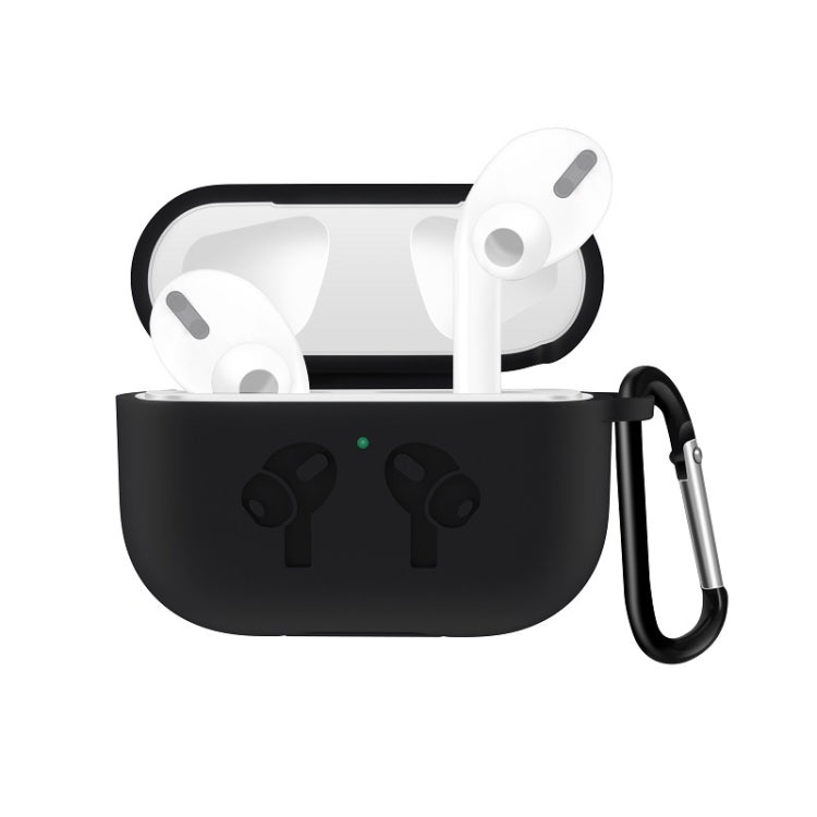 For AirPods Pro Silicone Flip Cover Earphone Protective Case with Anti-drop Buckle, White, Dark Blue, Yellow, Pink, Green, Grey, Light Pink, Watermelon Red, Light Purple, Purple, Red, Black, Baby Blue, Coffee