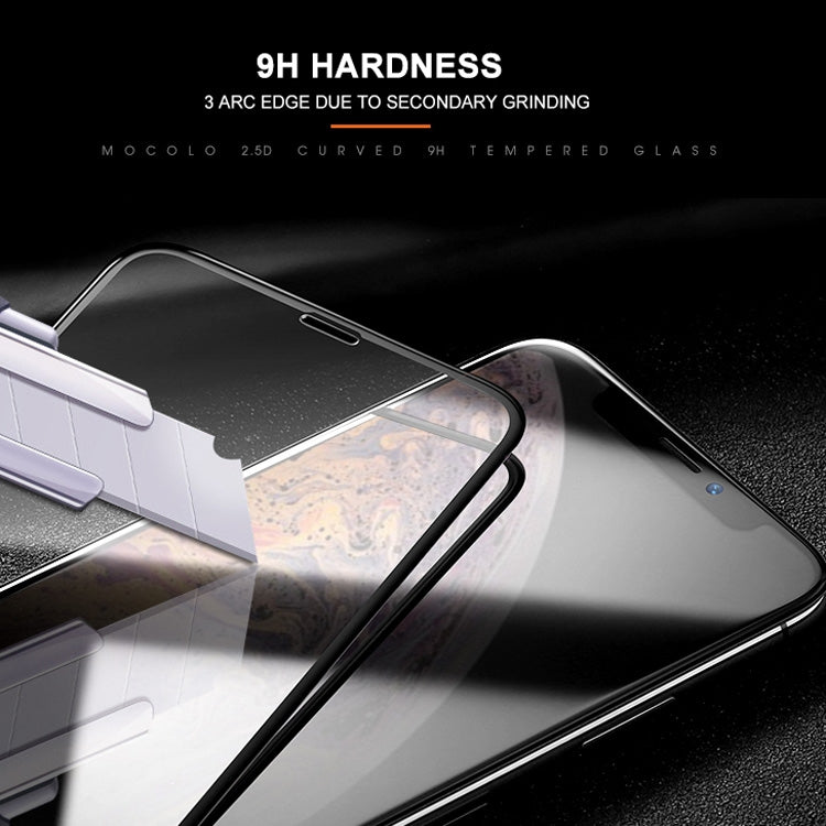 For iPhone XS / X mocolo 0.33mm 9H 2.5D Silk Print Tempered Glass Film, iPhone XS / X