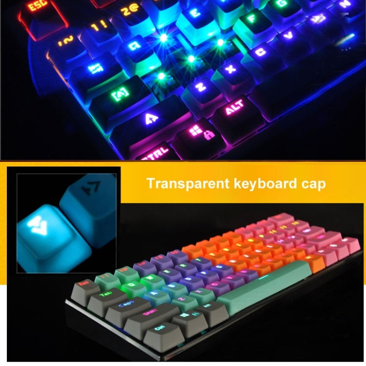 ABS Translucent Keycaps, OEM Highly Mechanical Keyboard, Universal Game Keyboard, Orange, Pink, Grey, Blue, Purple, Red, White, Yellow, Black